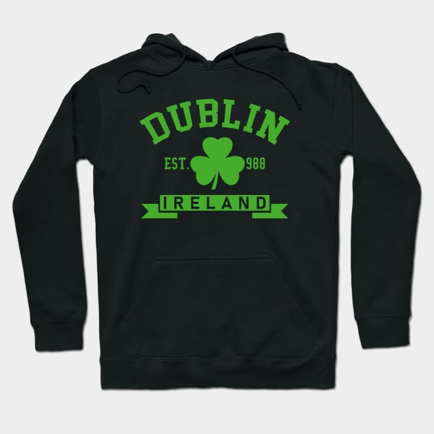 Dublin Ireland est 988 Hoodie by KayBee Gift Shop